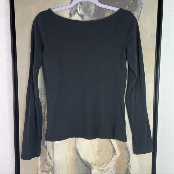 A/x Armani Exchange Black Long Sleeved Embroidered Beaded Shirt - Picture 5 of 7